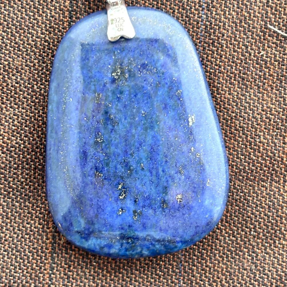 NWT Blue Lapis Lazuli Sterling Silver Enhancer Pendant JTV 925 SS Cabochon